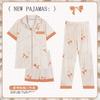 Soft Waxy Rabbit Pajamas Women's Japanese Milk Gentle and Cute Cartoon Girly Casual Short-sleeved Loungewear Three-piece Set