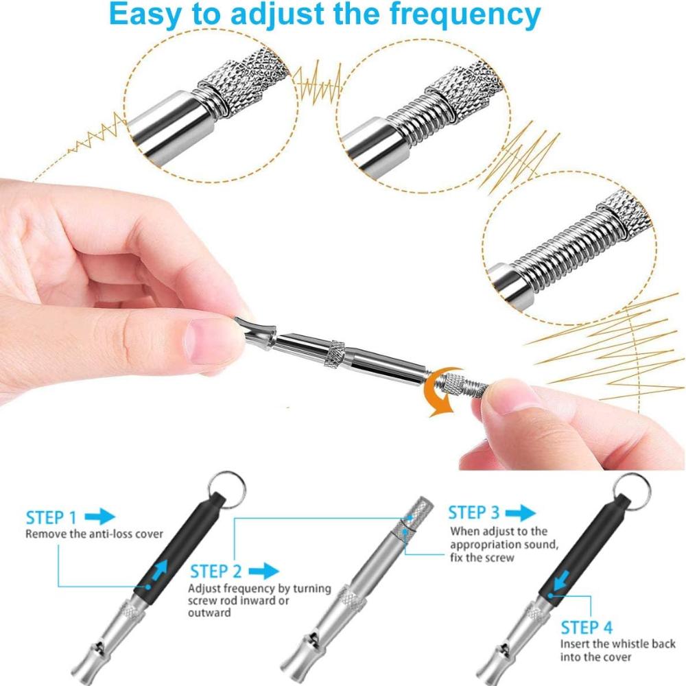 PILONG Dog Whistle, 2023 New 2PCS Ultrasonic Dog Whistle To Stop Barking Neighbors Dog, Professional Adjustable Silent Dog Whistle Training Tools for