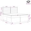 Boxspring Bed with Mattress Cream 200 x 200 cm Fabric