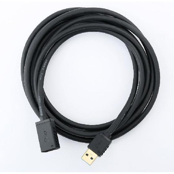 DTECH 6ft USB 3.0 Extension Cable Type A Male to Female Port Cord with Gold Plated Connector (Black, 6 Feet)