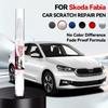 Für Skoda Fabia 1999-2025 6Y 5J NJ HB Lackreparaturstift Ausbesserungsstift Kratzerentferner DIY Autozubehör Schwarz Weiß Silber Blau Rot