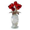 Crystal Rose Figurines Ornament,Crystal Bouquet Ornament Collectibles Handmade Rose Flower Gift for Wife Mom Girlfriend