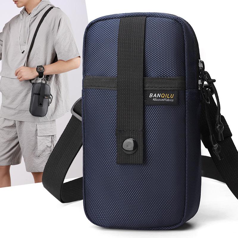 Outdoor Sports Mobile Phone Key Small Bag Men's New Multi-pocket Single Shoulder Crossbody Convenient Mini Vertical Small Backpack