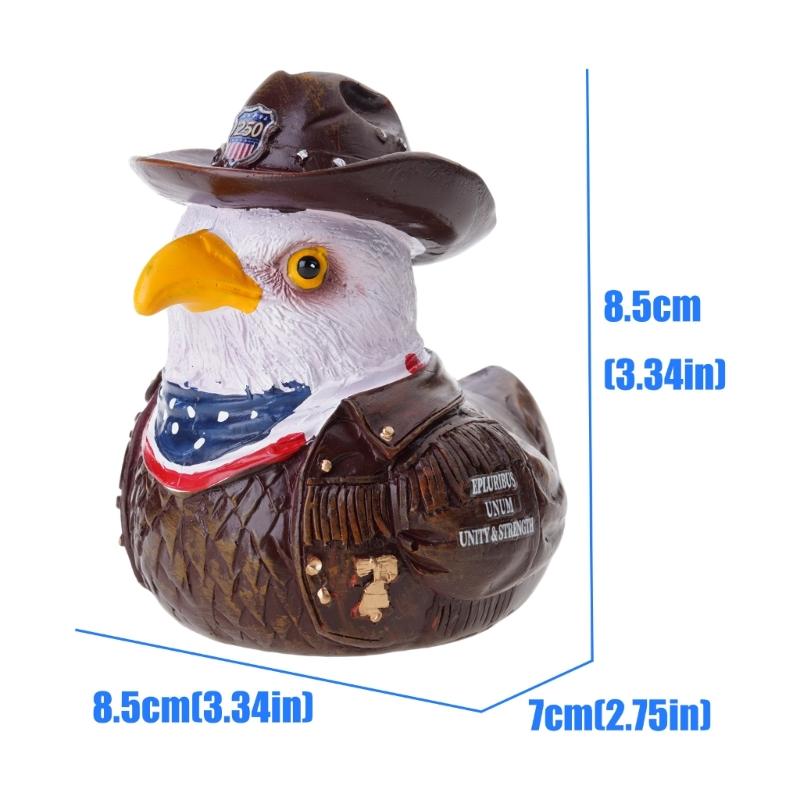 Patriotic Duck Figurines 4Th of July Eaglet Duck Statue 250Th Anniversary Independence Day Decors Patriotic Duck Ornament
