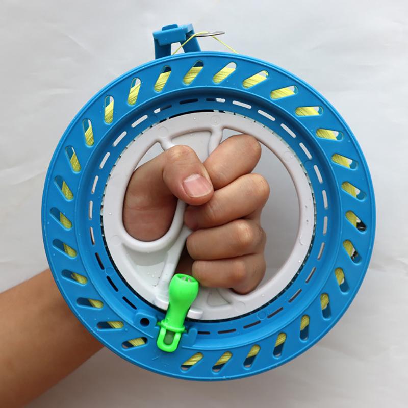 1 Piece Twisted Kite String Rope Line Outdoor Round Grip 150/200/400M Kite Reel Winder Hand Grip Wheel String Flying Handle Tool