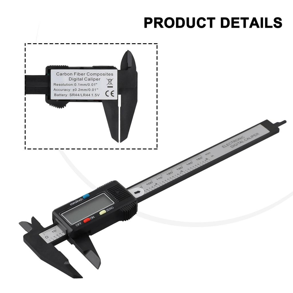 Equipment Electronic Digital Caliper Vernier Gauge Micrometer Ruler 150mm