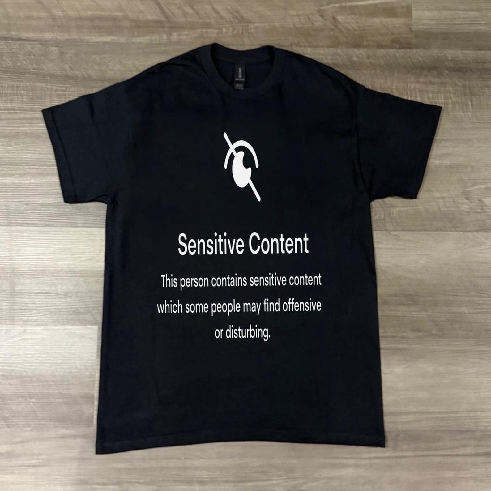 Sensitive Content T Shirt, Funny Statement Tee, Minimalist Graphic Shirt, Ironic Text Tee, Meme Shirt, Unisex Streetwear Top 4XL