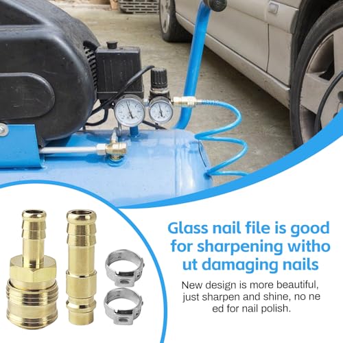 1 Set Air Compressor Hose Connector 10mm Self-Tightening Hose Clamp 47mm X 10mm For Air Hose Lines And Pneumatic Tools Parts