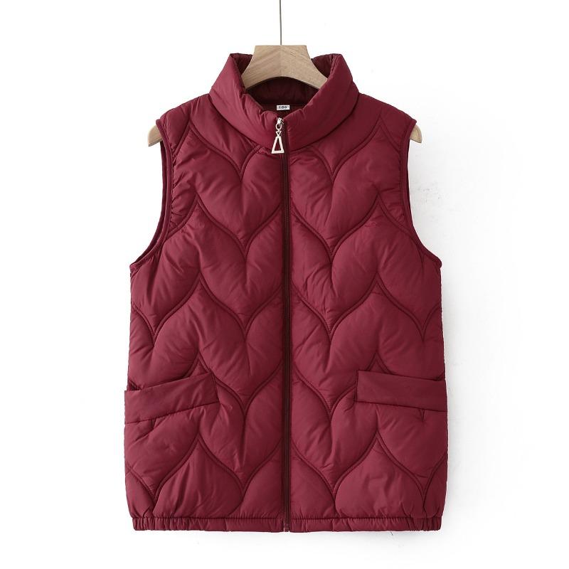Damen neuer hochgeschlossener Weste Damen Übergröße Weste Winter Baumwolljacke Weste