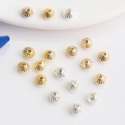 Mărgele Distanțiere Romboidale Placate cu Aur 14K Rezistente la Decolorare pentru Realizarea Manuală a Brățărilor/Colierelor