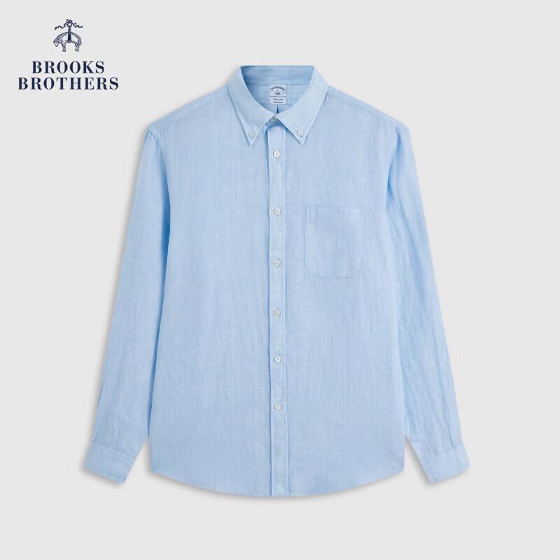 Brooks Brothers Men s Textured Linen Blend Button-Down Shirt M
