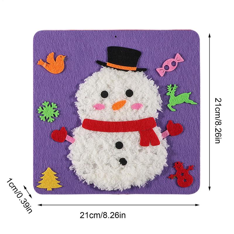 Embroidery Set for Kids Interesting Puzzle Craft Sewing Kit Interactive Hand Crafts Experience Needlepoint Kits for Children