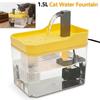 1.5L Cat Water Fountain Transparent Pet Auto Water Dispenser with Anti Slip Base Large Capacity Quiet Cat Water Feeder for Home