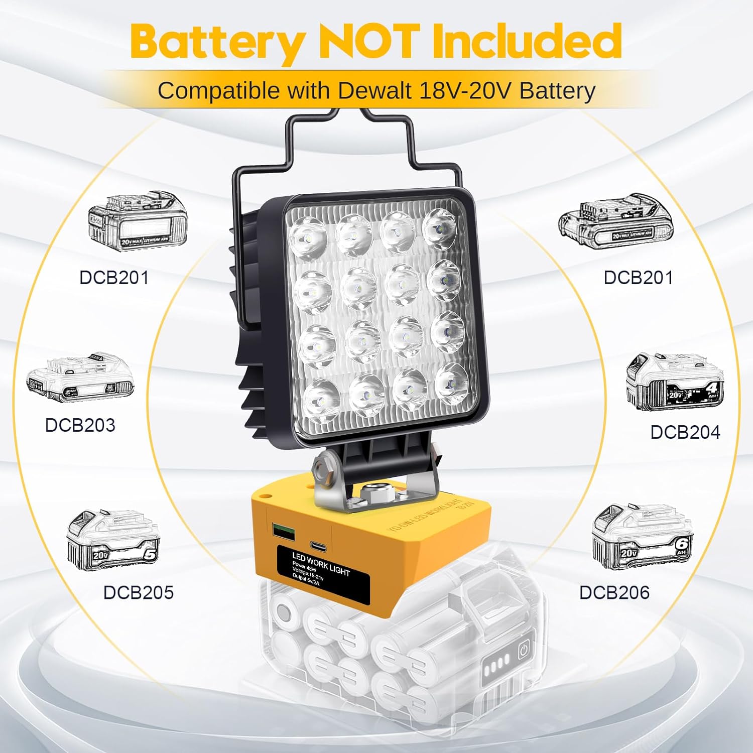 LED darba gaisma Dewalt un Milwaukee