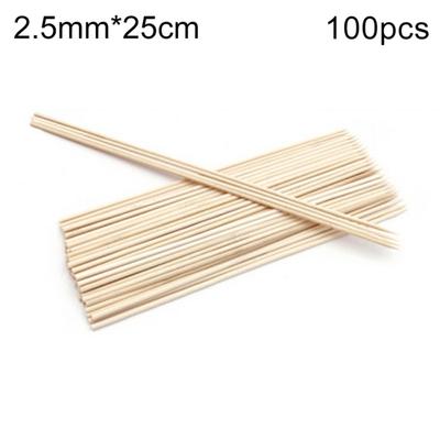 50/100 unidades descartáveis ​​espetos de bambu para churrasco carne comida almôndegas palitos de madeira