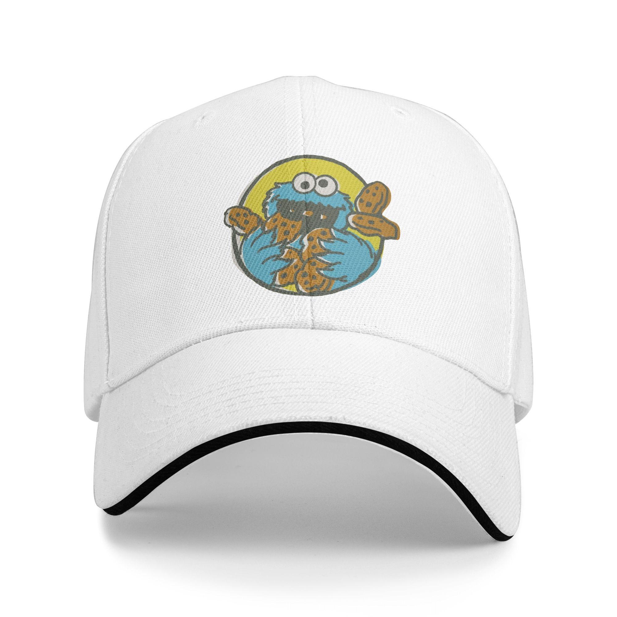 Cookie Monster Sesames Baseball Cap Popular Cartoon Sandwich Cap Unisex Adjustable Hats Cap Workouts One Size