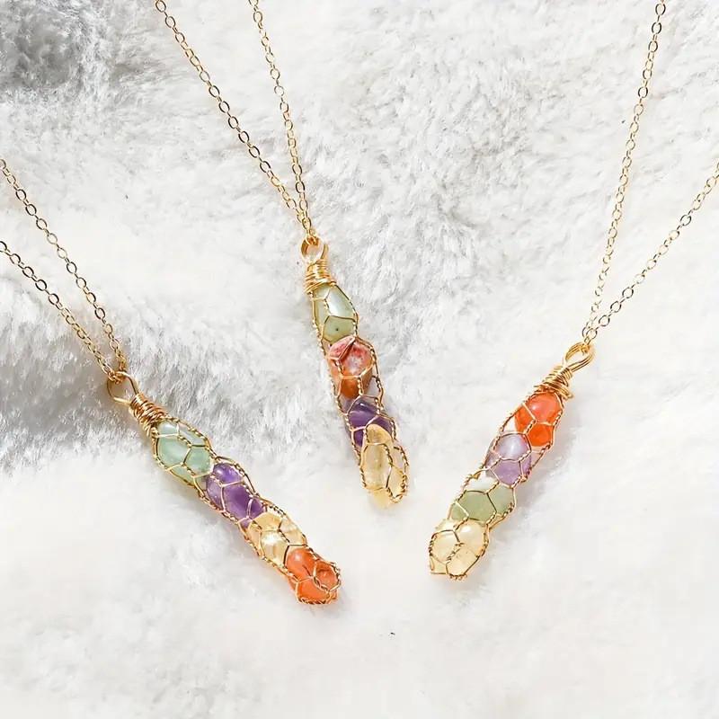 Geometric Crystal Pendant With Polished Finish For Spring Trendy Fashion Accessory