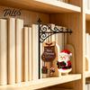 Festive Reading Nook Accents Christmas Bookshelf Hanging Light, Snowman Book Lamp, Metal Decorative Supports Floating Library Lantern Decor,