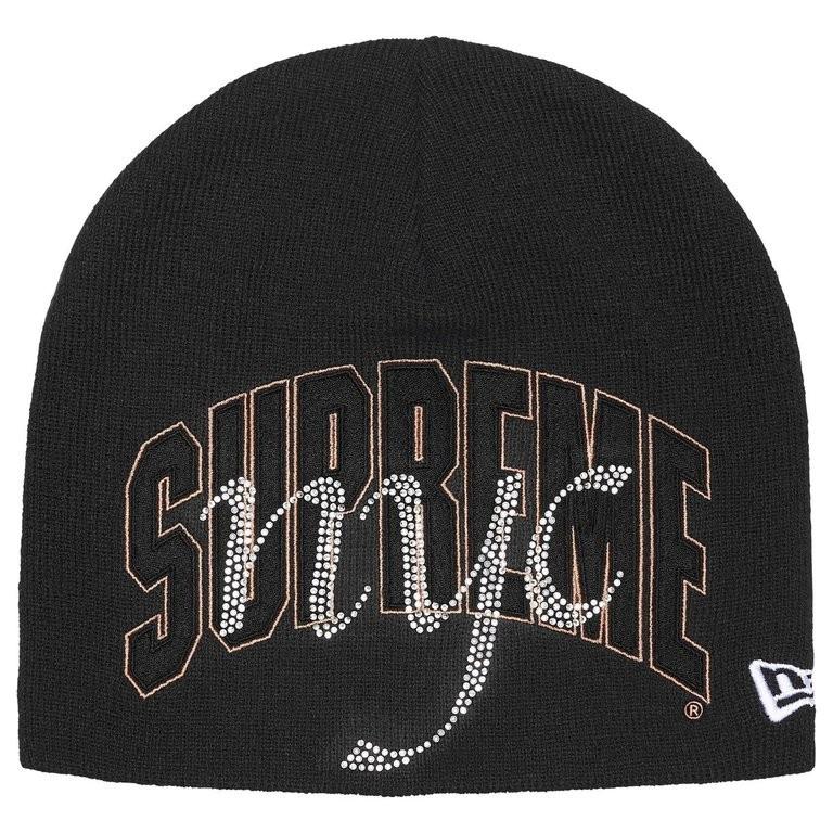 Supreme New Era Rhinestone Beanie Black One-Size