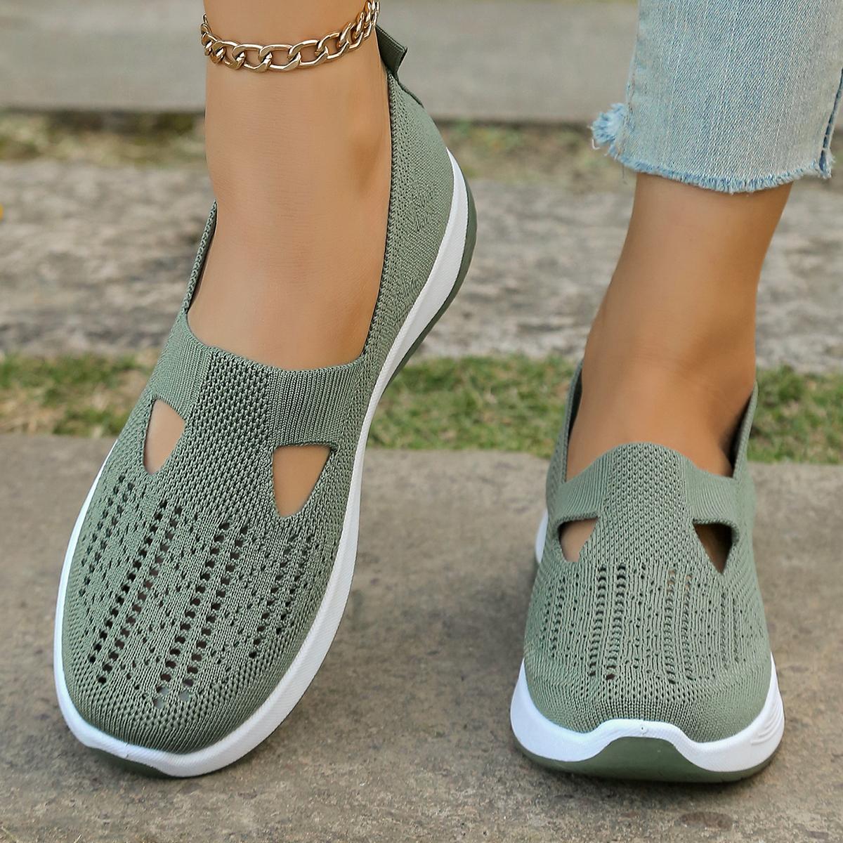 

Brand Designer2025Womens Spring New Mesh Breathable Wedge Heel Comfortable Sports Shoes Outdoor Leisure Slip-on Vulcanized Shoes 35