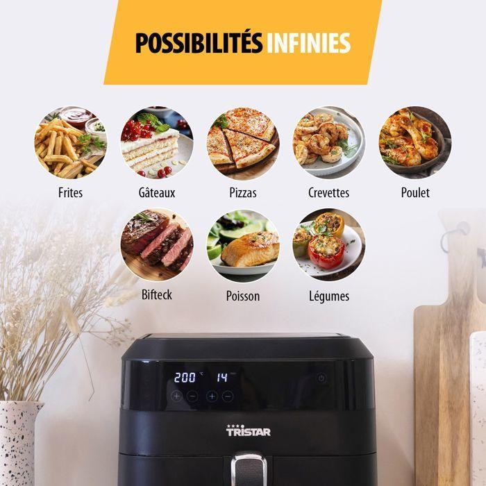 Airfryer tristar fr-6999 - 1,5 kg de frites - 10 programmes - fonction mémoire - plastique - noir - 6 l