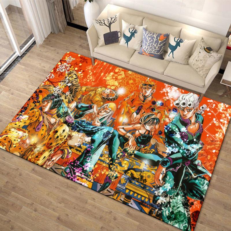 Anime Jojos Bizarre Carpet Rug for Living Room Bedroom Home Sofa Decoration,Kids play Non-slip Floor Mat