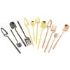 16Pcs Purple 304 Stainless Steel Mirror Polished Tableware Cutlery Set Knives Fork Coffee Spoons Dinnerware Set Party Kitchen Silverware Set