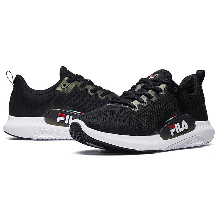 Fila Athletics Lightweight Fabric Low-Top Marathon Running Shoes Women Sneaker Black A12W032212FBK