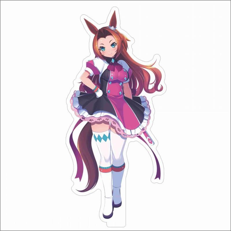 Japan Beautiful Derbil 15 Cm Cartoon Characters Acrylic Double-sided Stand Model Kawaii Cute Office Decoration Panel Permanent Recording Fans