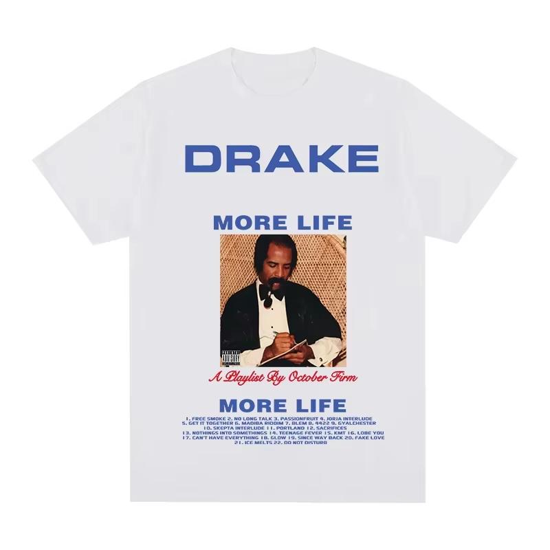 Unisex New Casual Cotton Hip Hop Short Sleeve T-Shirt With Drake Vintage & For All The Dogs Letter Print T-shirt