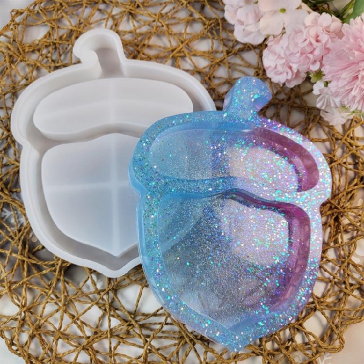 Versatile Silicone Storage Tray Mold Lovely Acorn Shaped Coaster Mould Epoxy Resin Mold for Home Decoration Making