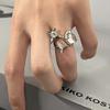 Style Korean Chic Highend Irregular Crystal Ring In 925 Sterling Silver For Lovers Fashion