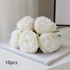 10pcs Artificial Flowers, 5 Heads Silk Flowers Fake Peony, Silk Flower Fake Hand-held Flower, Home Living Room Indoor and Outdoor Decoration