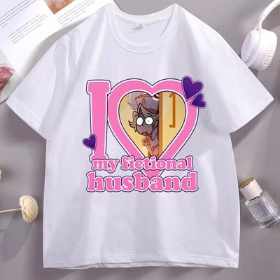 My Fictional Husband Tshirt Casual Round Neck Cotton Short Sleeve Loose T-shirt Streetwear Elasic Comfortable Tee Shirt Clothes