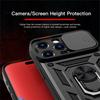 Luxury Shockproof Slide Armor Ring Phone Case For iPhone 15 14 13 12 11 Pro Max X XR XS Max 7 8 15 Plus Lens Protect Stand Holder Hard PC Back Cover