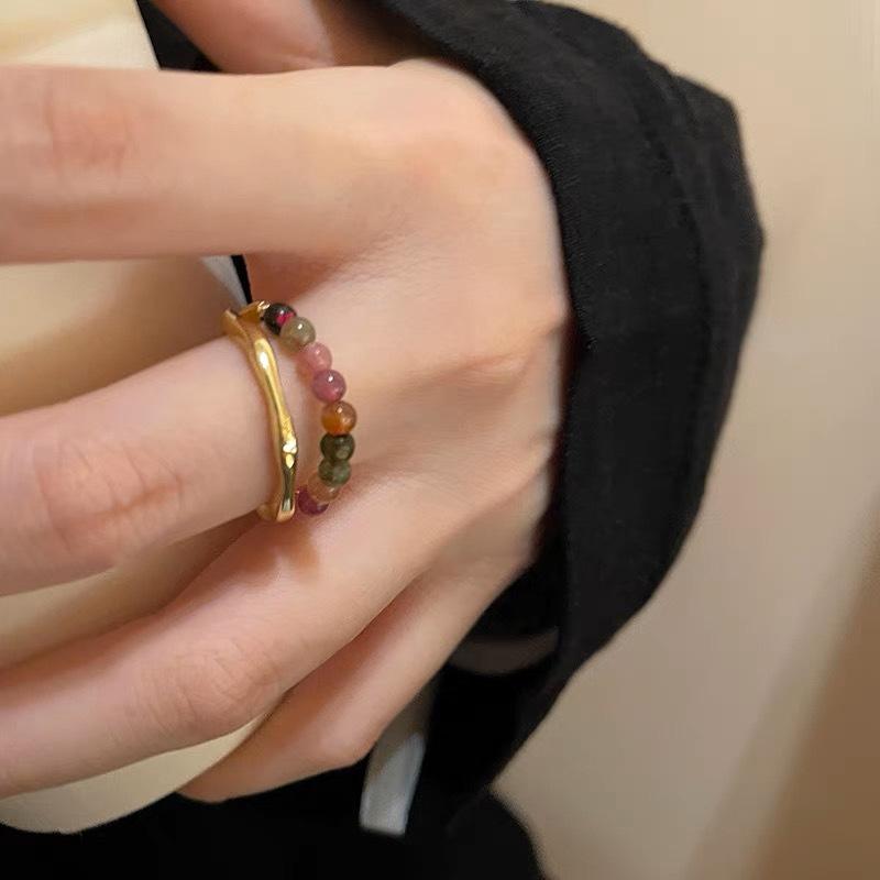 Ring - Summer Retro Uncommon Design - Index Fingers Ring - Colorful Beaded Finger Ring