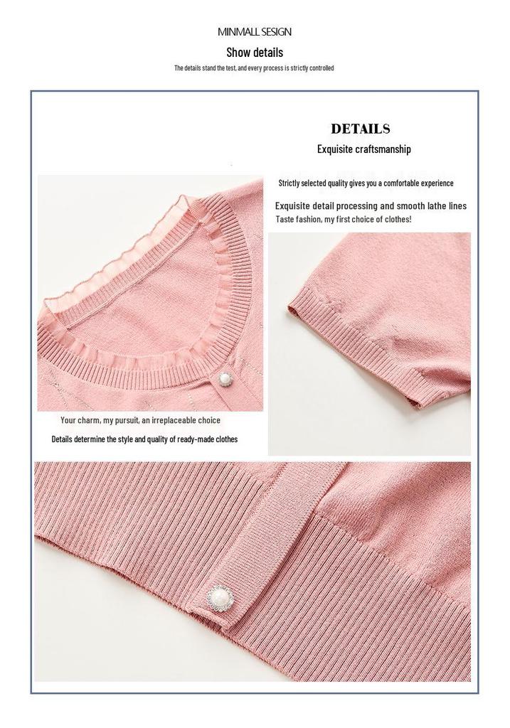 2026 Stylish Ice Silk T-shirt for Middle-aged & Elderly Women - Versatile Round Neck Short Sleeve Knit Top