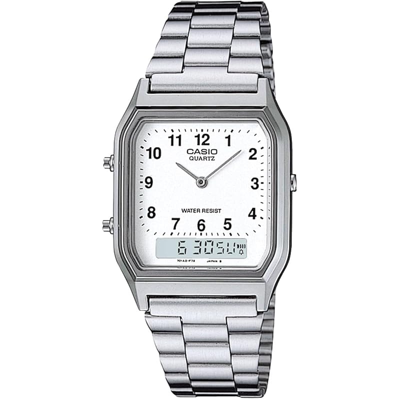 

[Casio] Часы CASIO Ana-Digi ANA-DIGI кварцевые винтажная серия AQ-230A-7BMQ унисекс двойное время белые арабские цифры зарубежная модель [продукт]