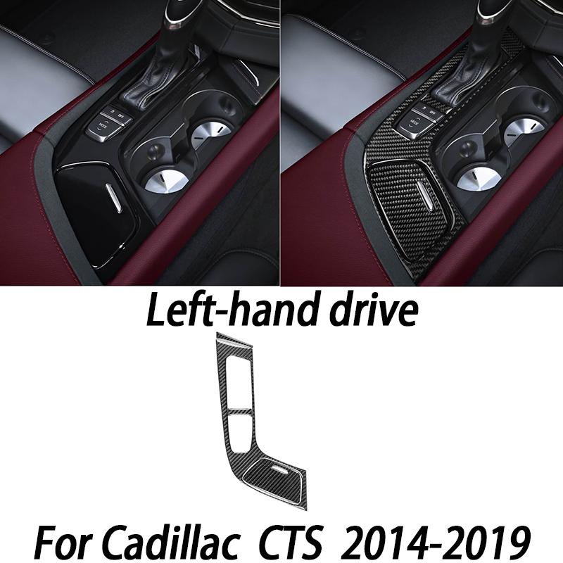 Carbon Fiber Car Interior Accessories Center Console Panel Door Handle Gear Shift Decorative Stickers For Cadillac CTS 2014-