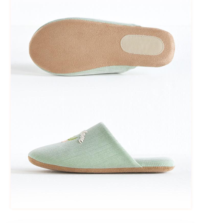 Women's Indoor Cotton Slippers - Soft, Non-Slip, Silent Footwear for Spring & Autumn