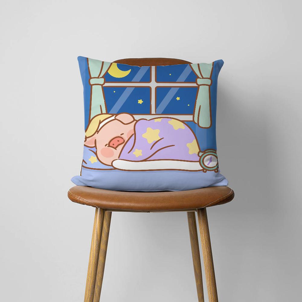 Cartoon Lulu Schwein Rosa Niedlich Lustig Kissen Für Schlafzimmer Auto Café Raum Weich und Wohnzimmer Sofa Dekorative Kissenhülle Hülle