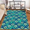 Colorful Peacock Feather Pattern Carpet for Living Room Decor Suitable for use as an anti-slip for living room bedroom sofas