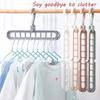 9-Hole Clothes Hanger Organizer - Space Saving Closet Organizer