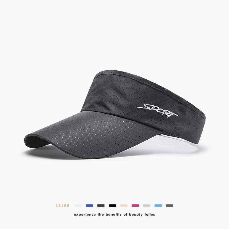 Summer Breathable Sun Visor Hat For Men Women Uv Protection Quick Dry Empty Top Sports Cap For Tennis Golf Running