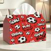 2D Flat Street Graffiti Football Match Tissue Box Compatible Toilet Paper Napkin Smooth Dispenser Multifunctional Storage Desktop Decoration Dual-Use 
