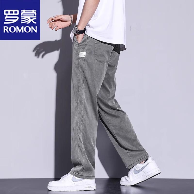 

ROMON Men s Summer Cooling Relaxed Fit Straight Leg Denim Jeans XL