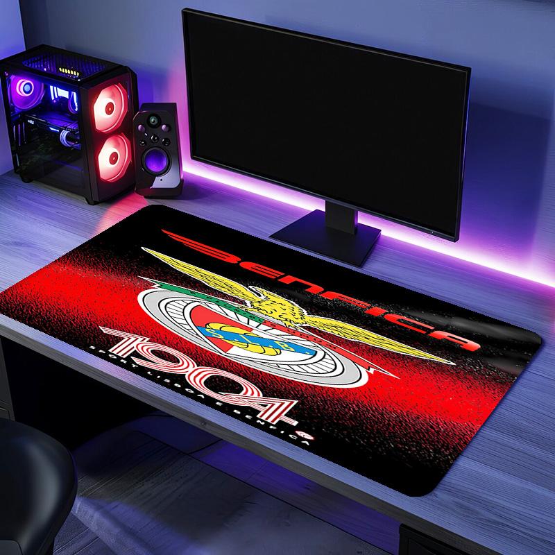 Sport Lisboa e Benfica Mouse Pad - Kaymaz Kauçuk Taban, İş, Oyun, Ofis ve Ev Kullanımı İçin Pürüzsüz Yüzey, Masaüstü Mouse Pad