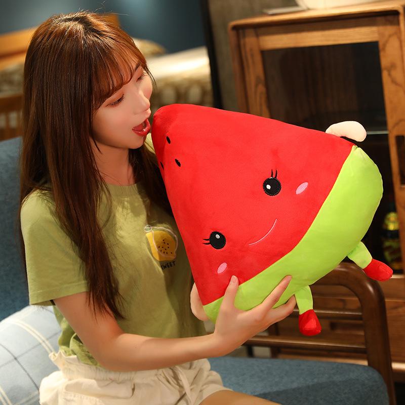 New Cute Fruit Peach Apple Pillow Plush Doll Creative Children's Toys