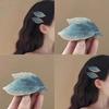 5Pcs Elegant Gradient Imitation Leaf Hair Clip Realistic Embroidered Leaves Hairpin  Hair Accessories For Women Girls