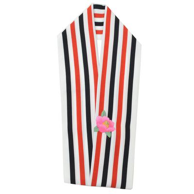 Vyšívané vyrobené v Kyowasai kamélia [Kimono moment] Furisode, polovičný golier, výšivka, polovičný golier, polovičný golier, obrad dospelosti, svadba,